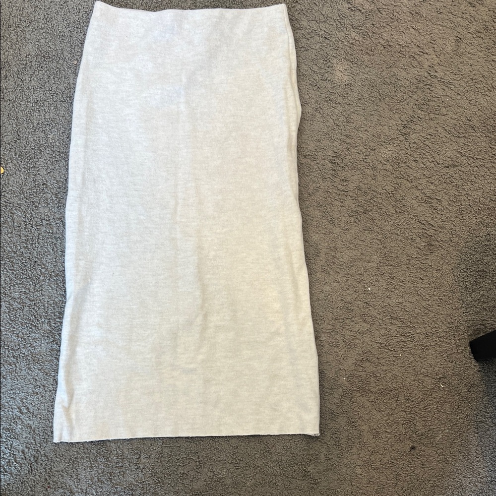 Zara Light Cream Pencil Midi Skirt